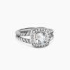 A3CA5DCD-6938-AF21-8222-16EA04D3342A.jpg Petite Albion Ring Sterling Silver with White Topaz and Diamonds, 7mm