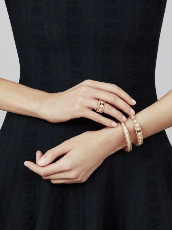 Perlee pearls of gold ring, small model