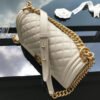 CHANEL CAVIAR QUILTED MEDIUM BOY FLAP IVORY