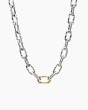 A56290C0-572A-A446-9381-E69CA4C11969.jpg DY Madison® Chain Necklace Sterling Silver with 18K Yellow Gold, 11mm