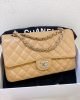 A5EDBF85-8052-850A-E124-EF1B48D788F5.jpg CHANEL Dark Beige Caviar Medium Classic Double Flap Bag