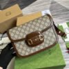 Gucci Horsebit 1955 Canvas Small Shoulder Bag