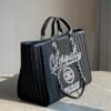 A66ECBB7-EDEE-55D1-A661-60773354B949.jpg CHANEL Deauville 2wayTote Bag Black A66941 Cotton Leather