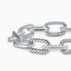 DY Madison&reg; Chain Bracelet Sterling Silver with Diamonds