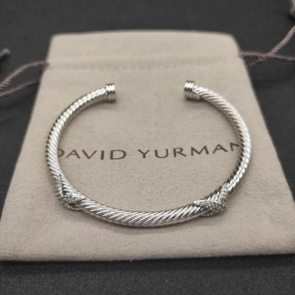 A728D81F-0EA7-C683-00B8-63AC3A591D6A.jpg X Classic Cable Station Bracelet Sterling Silver with Diamonds, 4mm