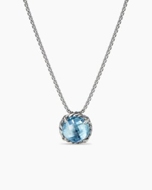 A829EEBF-2BD4-44A2-C4F7-9273F8048122.jpg Petite Chatelaine Necklace Sterling Silver with Blue Topaz, 10mm
