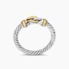 A8813A07-4015-FE27-8C7C-A73BCA3188BE.jpg Petite Buckle Ring Sterling Silver with 18K Yellow Gold, 2mm - 6
