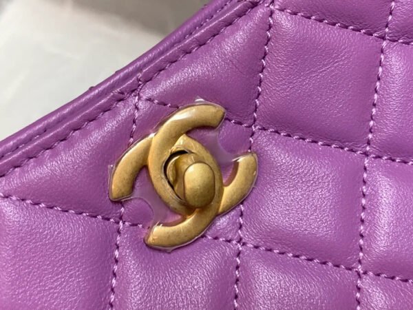 Chanel Hobo Handbag Purple Bag For Women 16cm/6in