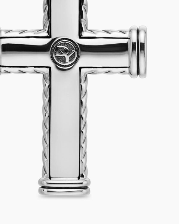 A93FF8BC-92B2-369C-97C8-710F3C72BE88.jpg Chevron Cross Pendant Sterling Silver with Black Diamonds