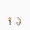 A9F6856C-53C6-6E86-5C9A-8E7DDC3E6707.jpg Petite X Hoop Earrings Sterling Silver with 18K Yellow Gold, 12.6mm