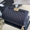 Chanel Medium Boy Handbag Dark Blue For Women 9.8in/25cm A67086