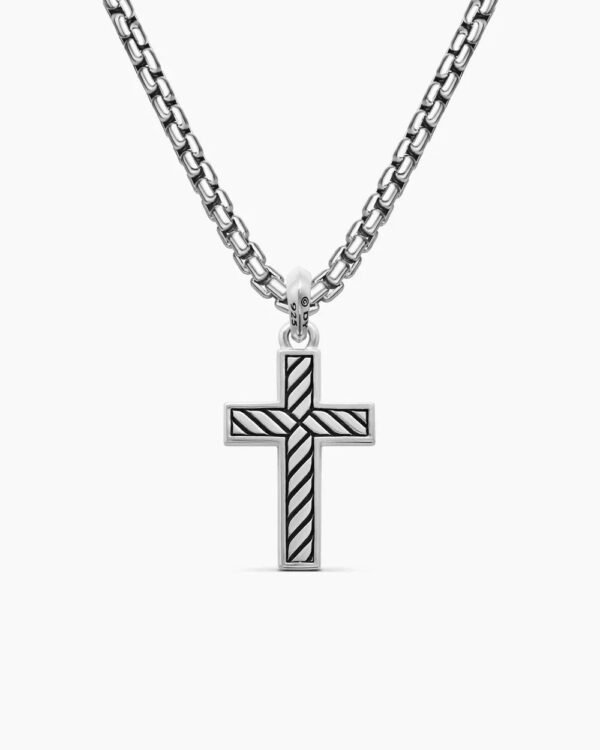 Exotic Stone Cross Sterling Silver with Black Onyx