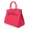 Birkin 30 Bag Rose Extreme Clemence Leather with Gold Hardware
