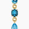 Marbella Y Pendant 18K Yellow Gold with Blue Topaz and Hampton Blue Topaz, 57.8mm