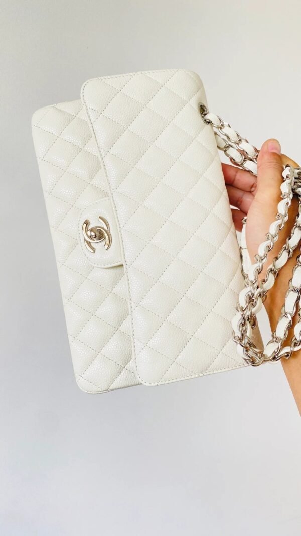 Chanel Small Classic Handbag White For Women, Women&rsquo;s Bags 9.1in/23cm