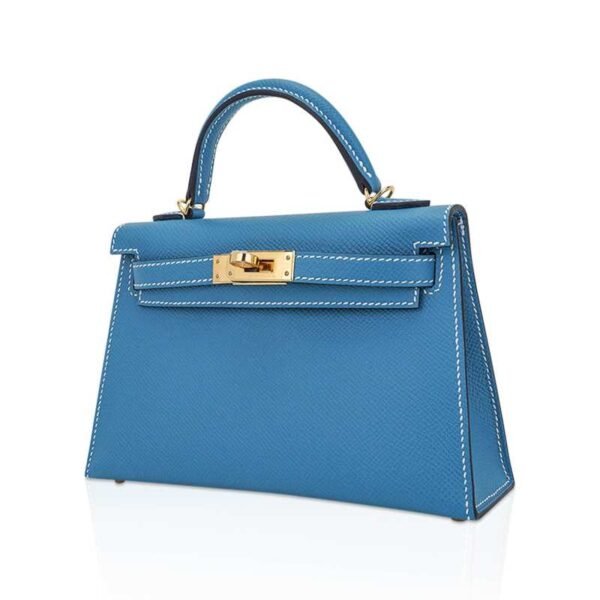 ABDDEEDD-9A2E-404B-48C3-A7F318949517.jpg Mini Kelly 20 Bag Sellier New Blue Jean Epsom Leather with Gold Hardware