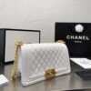 CHANEL CAVIAR QUILTED MEDIUM BOY FLAP IVORY