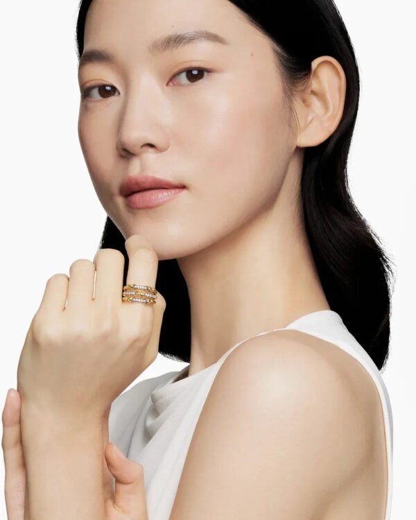 Petite Helena Wrap Three Row Ring 18K Yellow Gold with Diamonds, - 6