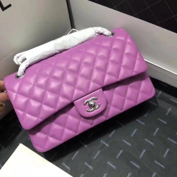 Chanel 1112 Purple Medium Size 2.55 Lambskin Leather Flap Bag