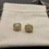 ADEF48B6-F1A3-3844-00A4-9972DB38920F.jpg Albion® Stud Earrings Sterling 18K Yellow Gold with Pavé Diamonds, 7mm