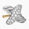 AE1D02CE-8260-1338-41B7-E0E209C0B284.jpg Petite X Stud Earrings Sterling silver with Diamonds, 8.4mm