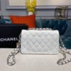 Chanel Small Classic Handbag Silver Hardware White For Women, Women&rsquo;s Bags, Shoulder And Crossbody Bags 7.8in/20cm A01113