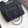 Chanel Chevron Classic Handbag Silver Hardware Black For Women, Women&rsquo;s Bags, Shoulder And Crossbody Bags 10.2in/26cm