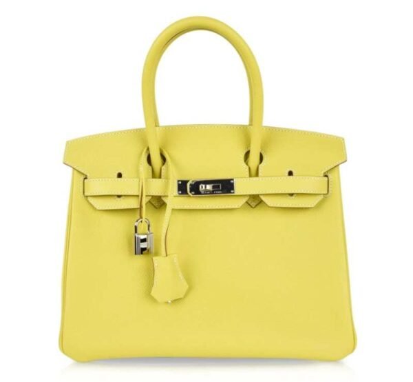 Birkin 30 Bag Rare Lime Candy Limited Edition Gris Perle Interior Palladium