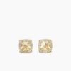 B00C2A9D-31AC-BFC4-2E79-9ECAA8E2FEBD.jpg Petite Chatelaine® Pavé Bezel Stud Earrings 18K Yellow Gold with Champagne Citrine and Diamonds, 5mm