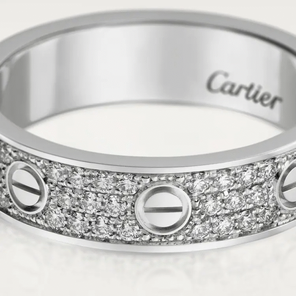 LOVE WEDDING BAND, DIAMOND-PAVED
