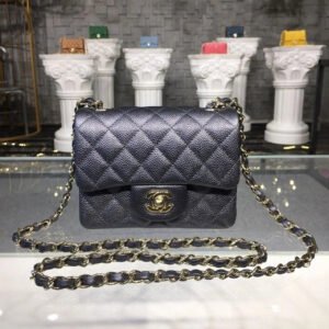 Chanel Mini Flap Bag Caviar Black For Women, Women&rsquo;s Bags, Shoulder And Crossbody Bags 6.7in/17cm A35200