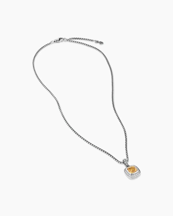 B06E6565-40F6-03B8-B987-98F1E850A66A.jpg Petite Albion® Pendant Necklace Sterling Silver with Citrine and Diamonds, 7mm