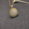 David Yurman  18K Yellow White Gold Diamond Large Starburst Pendant