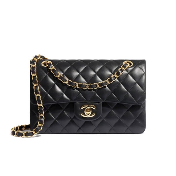 B24B9AA0-3445-1E6C-C2A4-D97D4033FE77.jpg Chanel Small Classic Handbag Lambskin & Gold Metal A01113