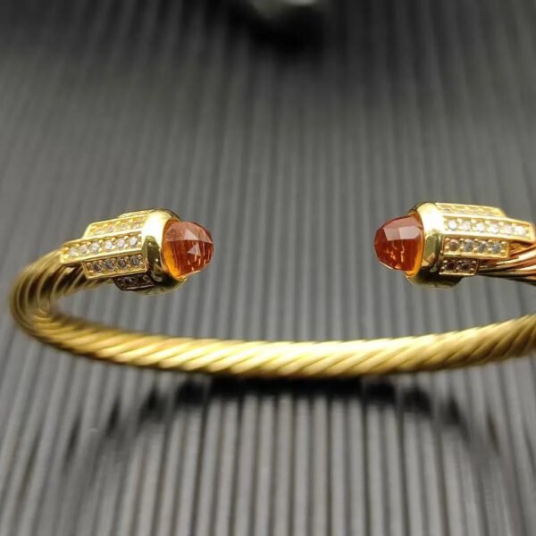 B2548B97-3F72-DB4E-D1C6-30C228C2B1C3.jpg Cable Bracelet with Champagne Diamonds & Diamond Accents 5mm