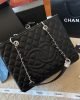 Chanel Grand Shopping Tote Black Caviar Silver Hardware