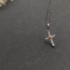 B324D023-3FF3-DF41-64E3-0C3CB02AB3C8.jpg Petite X Cross Necklace Sterling Silver with 14K Yellow Gold