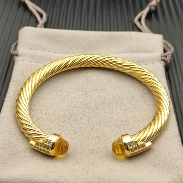 B330F235-E01A-1D40-CBD0-B19B319525E7.jpg 7mm Cable Bracelet with Citrine & Diamond Accents