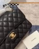Chanel Classic Flap Handbag Grained Calfskin & Gold Metal