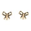 2022 Leather Bow CC Stud Earrings
