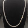 Petite Buckle Necklace Sterling Silver with 14K Yellow Gold - 55CM