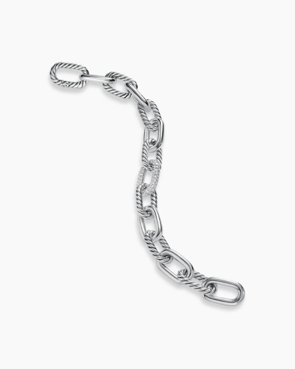 DY Madison&reg; Chain Bracelet Sterling Silver with Diamonds