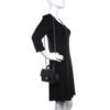 Lambskin Quilted Mini Top Handle Rectangular Flap Black