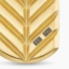 Chevron Tag 18K Yellow Gold with Black Diamonds, 42mm