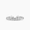 Petite Cable Ring Sterling Silver with 14K Yellow Gold - 6