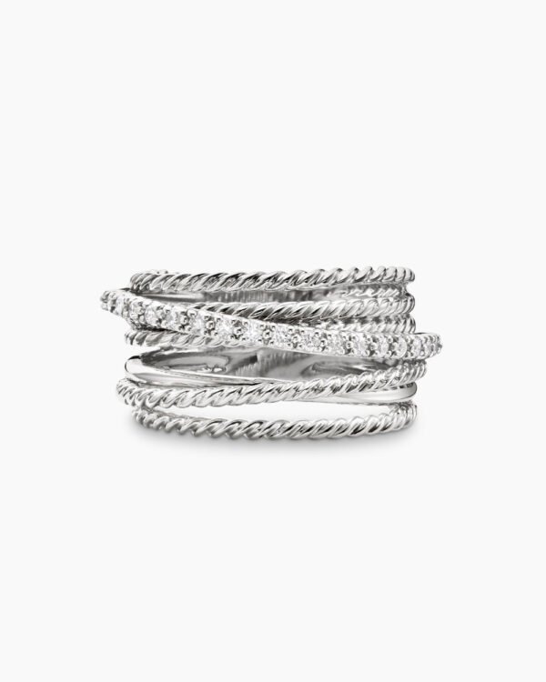 B628E5E6-8677-981F-21CD-D37BED0228D9.jpg Crossover Ring Sterling Silver with Diamonds, 12mm