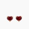 B655D635-890E-D46B-C82F-5CAC33161B88.jpg Chatelaine® Heart Stud Earrings 18K Yellow Gold with Garnet, 8mm