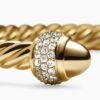 Cable Bracelet 18K Yellow Gold with Diamonds, 5mm