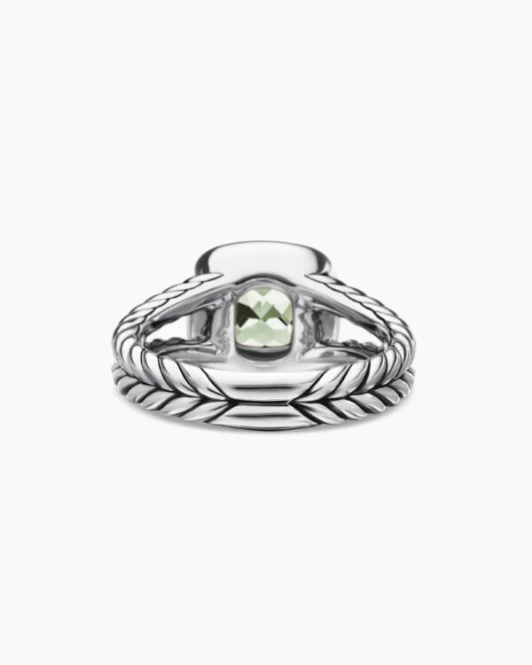 Petite Albion&reg; Ring Sterling Silver with Prasiolite and Diamonds - 6