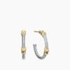B72EB711-02A5-9233-91C9-9B7ACFAD09B1.jpg Petite Helena Wrap Hoop Earrings Sterling Silver with 18K Yellow Gold and Diamonds